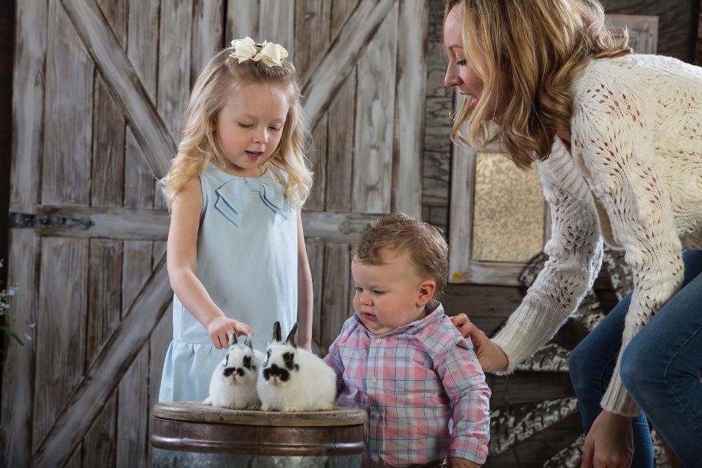 Easter Portraits With Real Bunnies