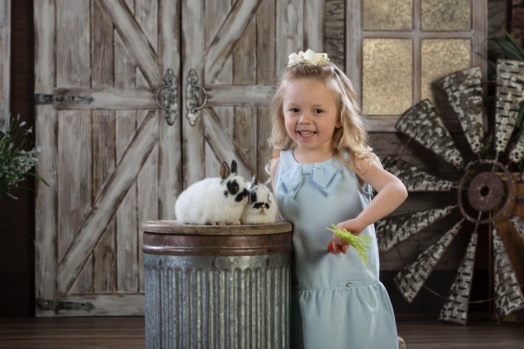 Easter Portraits With Real Bunnies