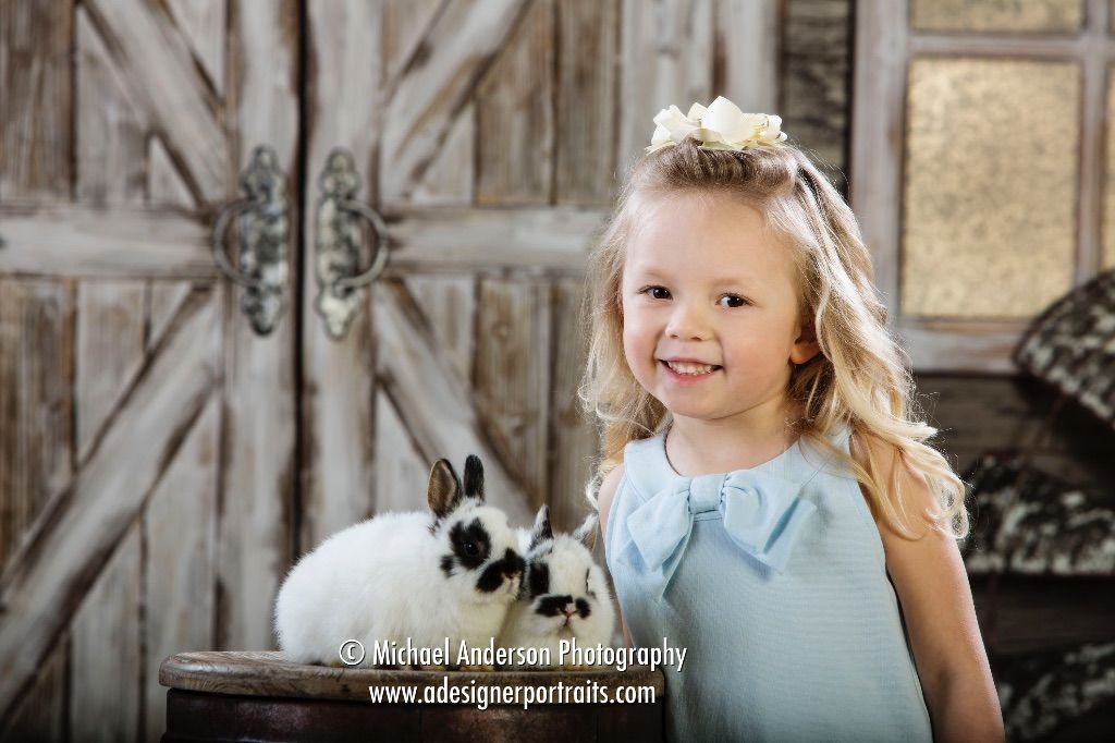 Easter Portraits With Real Bunnies