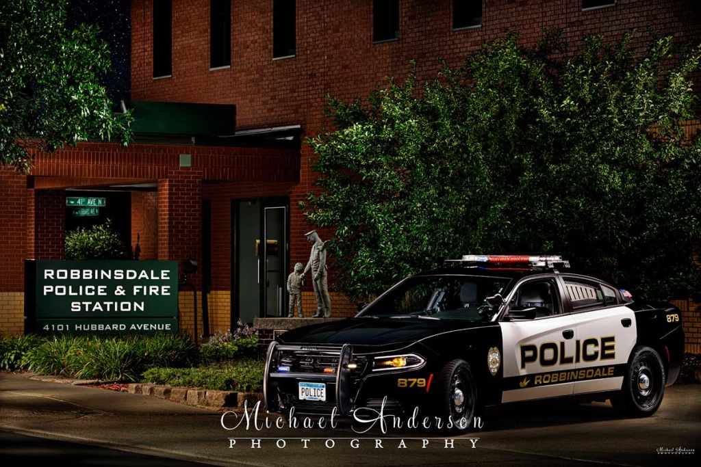 Light Painting  a Dodge Charger Police Interceptor