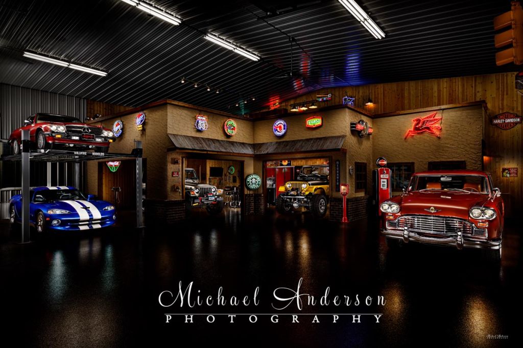 A Cool Five-Car Light Painting in a Garage Condo